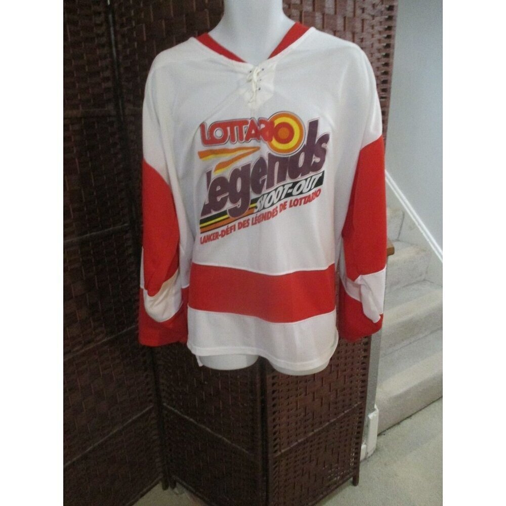 Vintage Lottario Legends Shoot Out Hockey Jersey Promo Ontario Canada OLG XXL